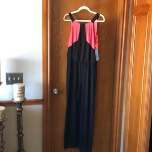 NWT coral and black spring jumpsuit